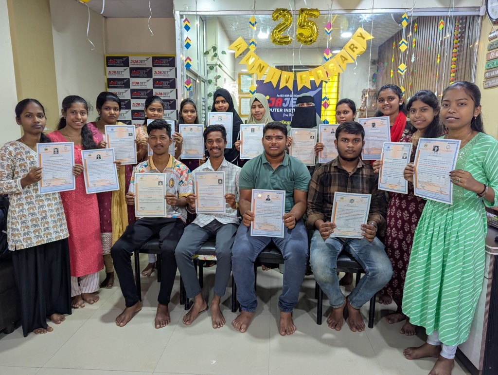 Certified Students at JIJAJET Computer Institute Rajapur