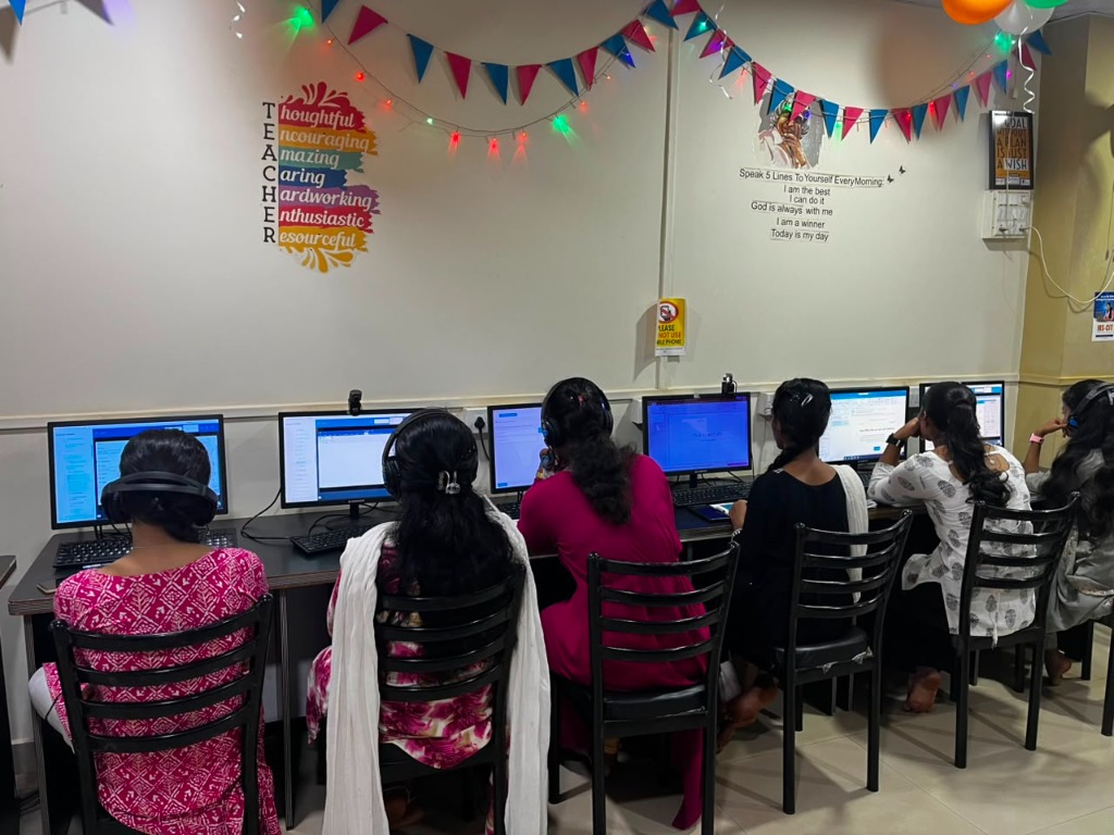 Students learning Tally GST and Advanced Excel at JIJAJET Computer Institute Rajapur
